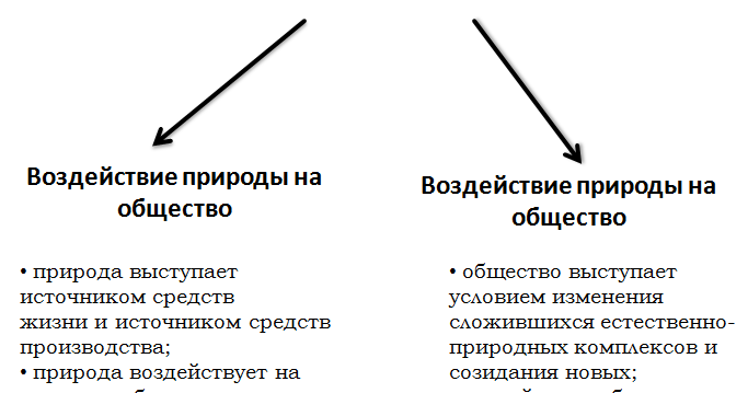 Как человек влияет на природу схема