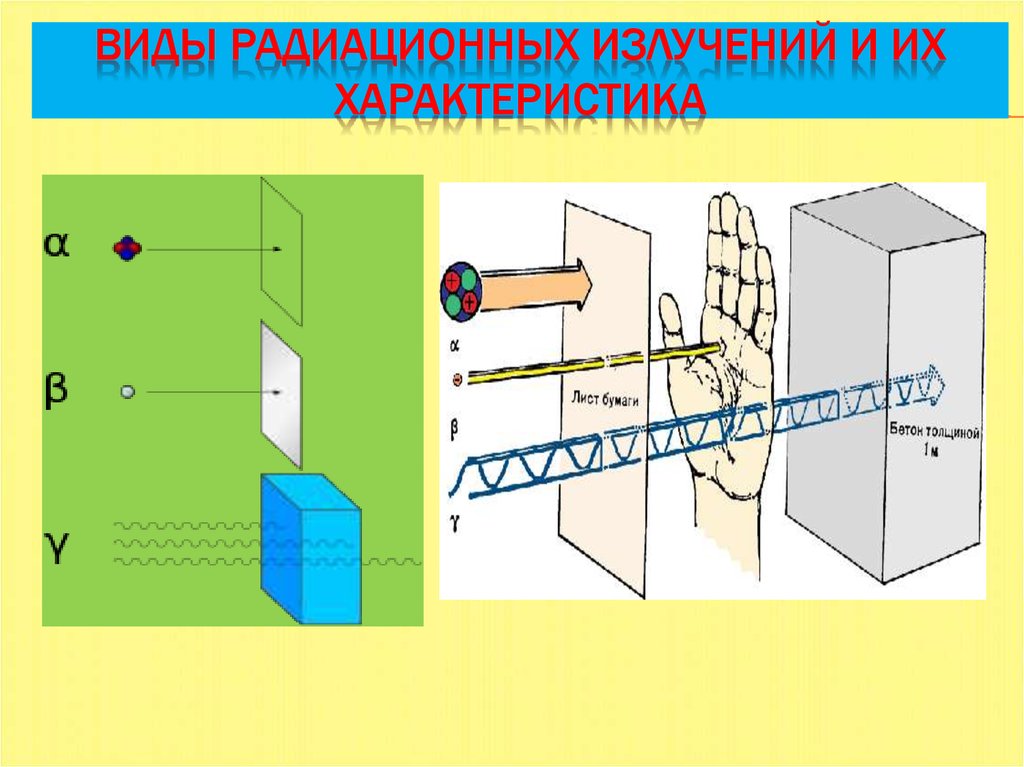 Радиоактивность виды радиоактивных излучений и их свойства. Виды радиоактивных лучей. Виды излучения радиации. Типы радиоактивного излучения. Типы радиационного излучения.