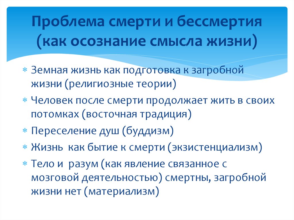 Философия смерти презентация