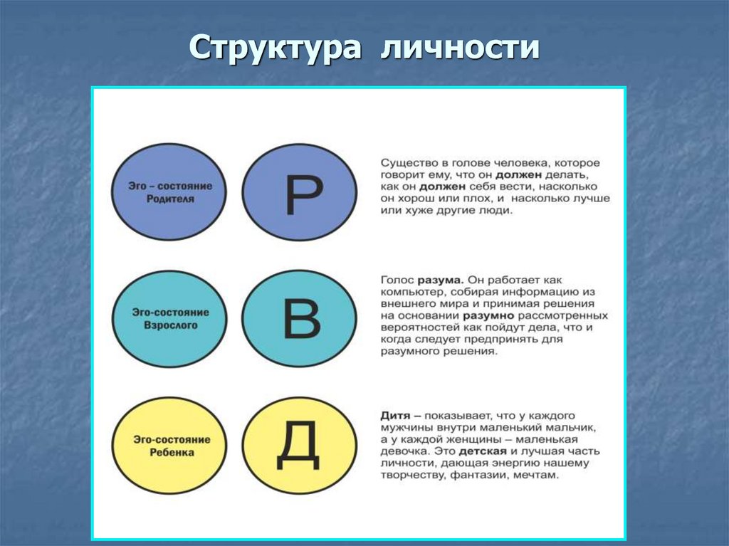 Структура личности по берну схема