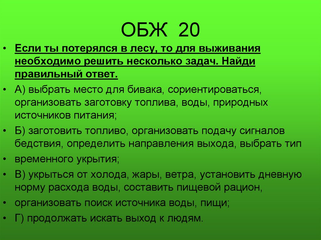 Если заблудился в лесу презентация