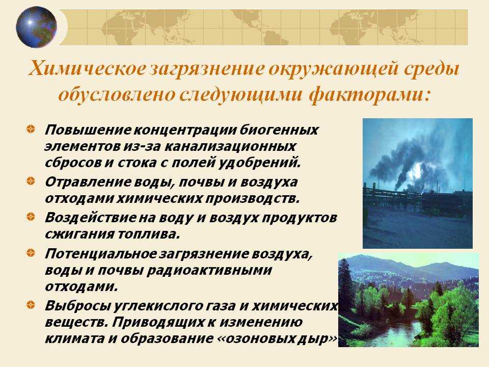 Презентация на тему охрана окружающей среды от химического загрязнения химия 9 класс