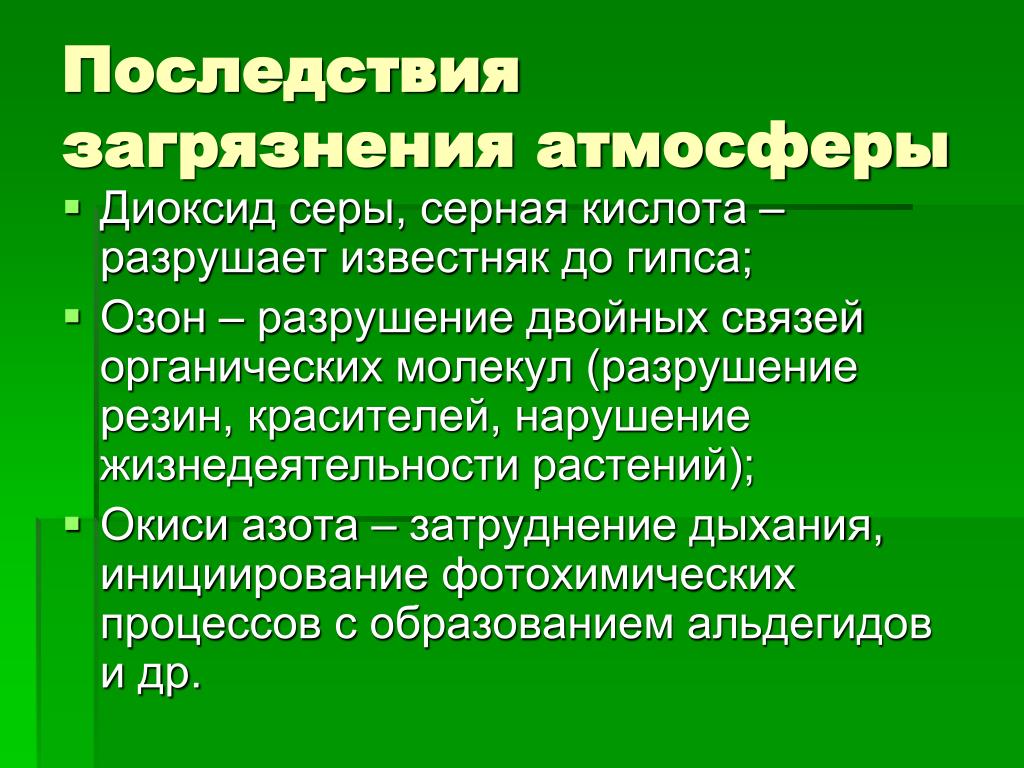 Последствия загрязнения атмосферы картинки