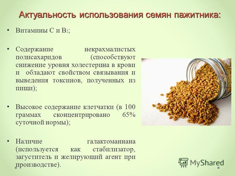 Пажитник полезные свойства и противопоказания для женщин