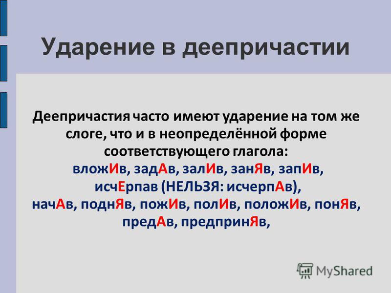 Современный ударение