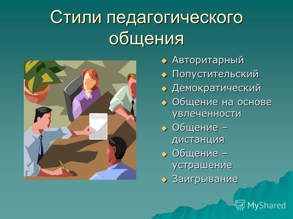 Педагогическое Общение Стили Педагогического Взаимодействия Культура Общения