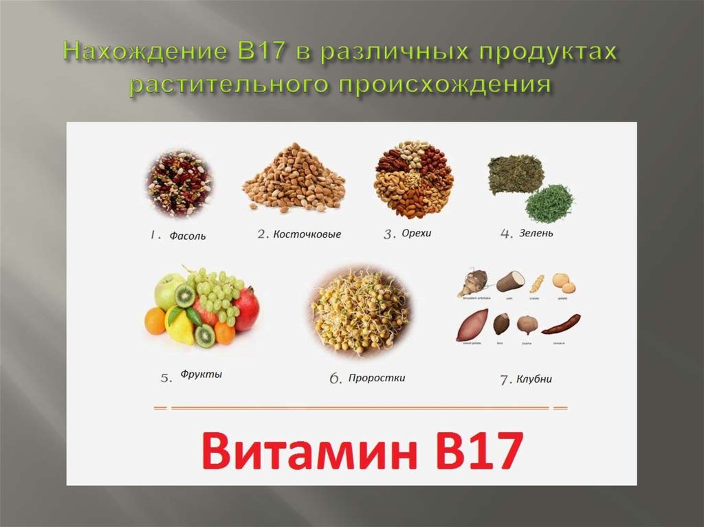 Витамин 17 в каких продуктах содержится