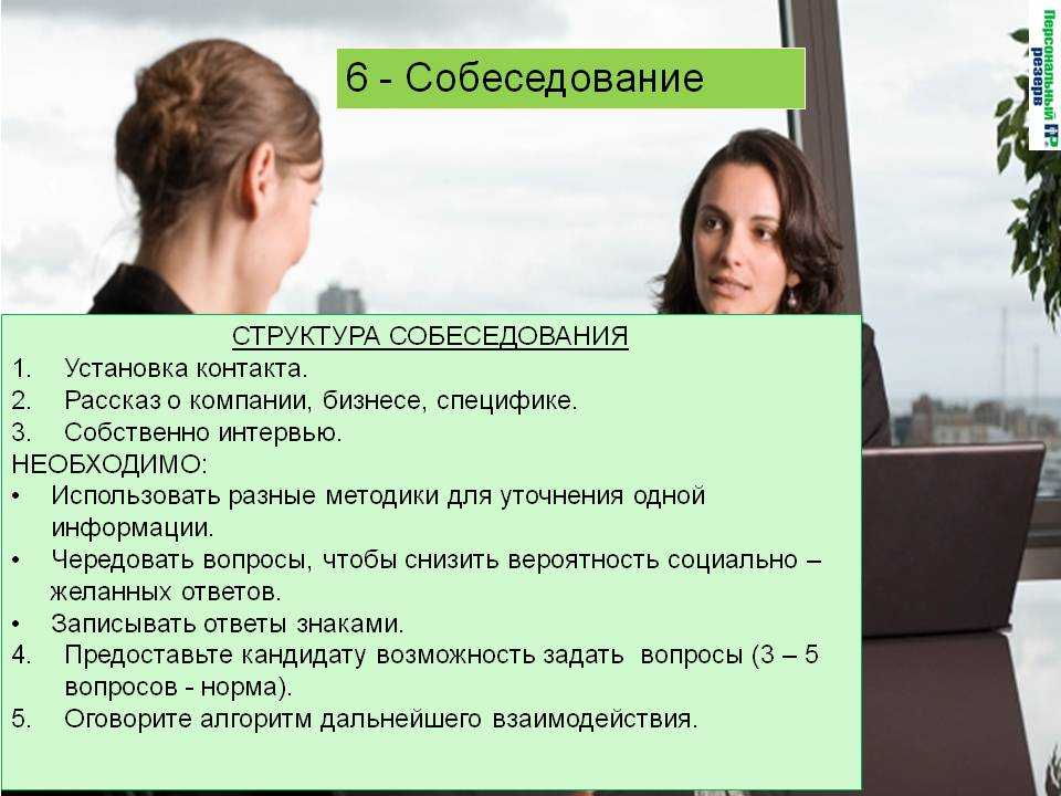 План проведения собеседования при приеме на работу