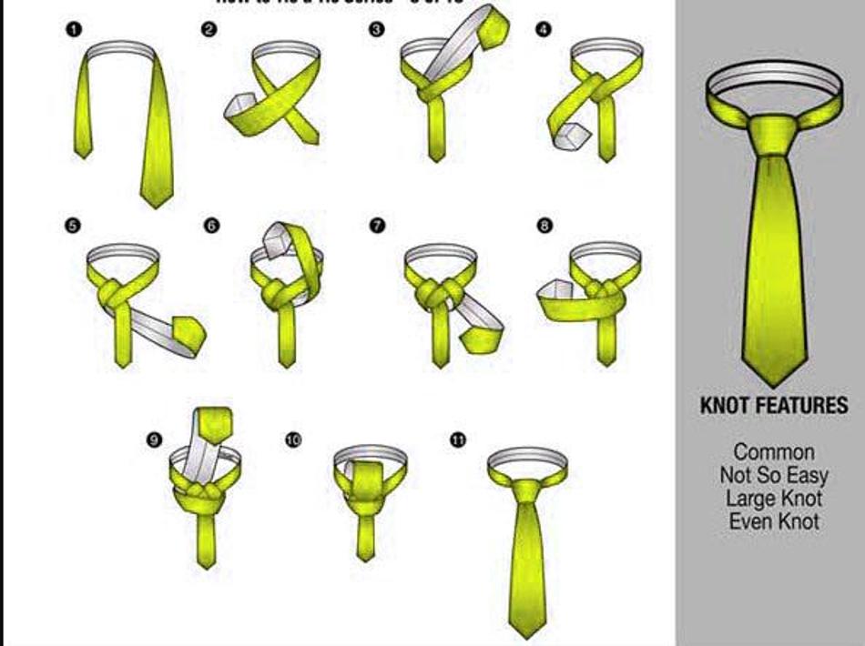 Завязать галстук пошагово фото простой способ