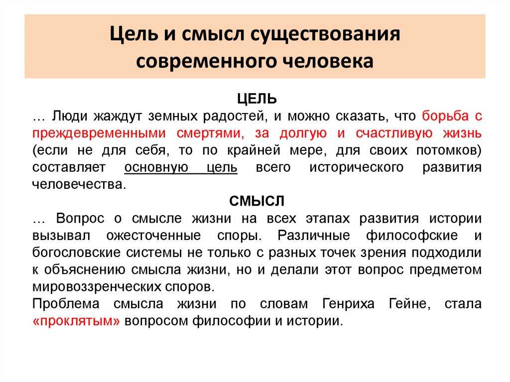 Проект смысл жизни