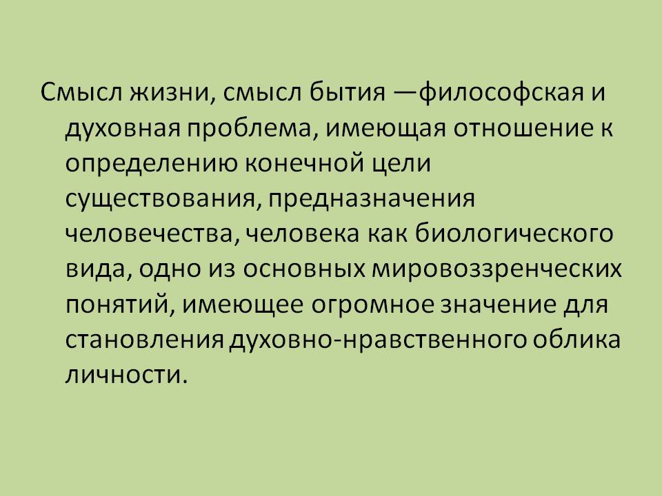 Смысл жизни человека философия презентация