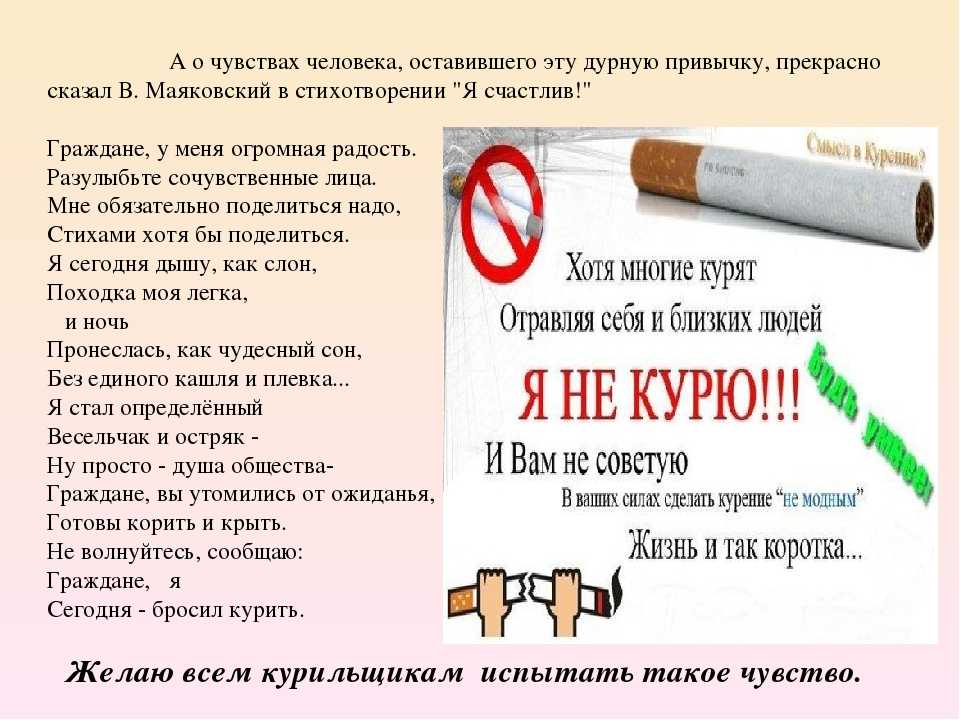 Как бросить курить презентация