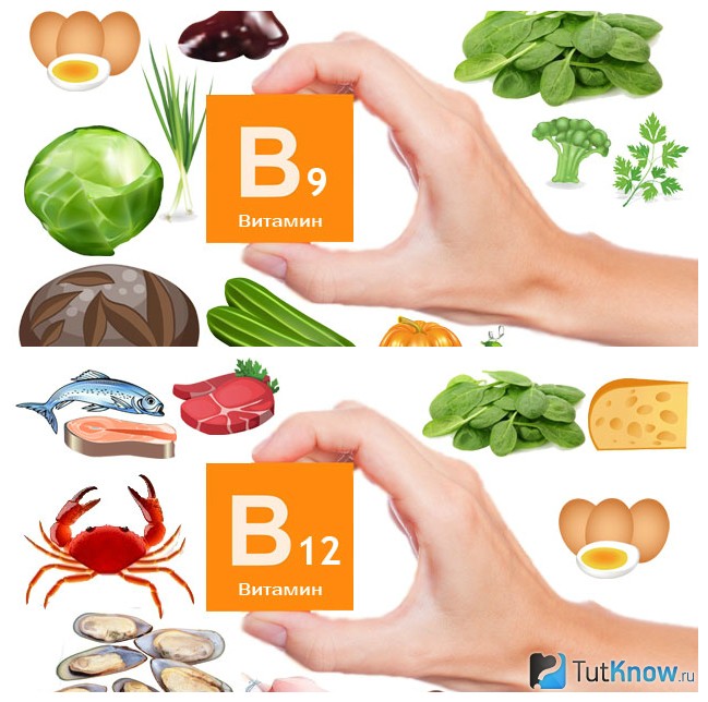 Витамины б 9 б 12