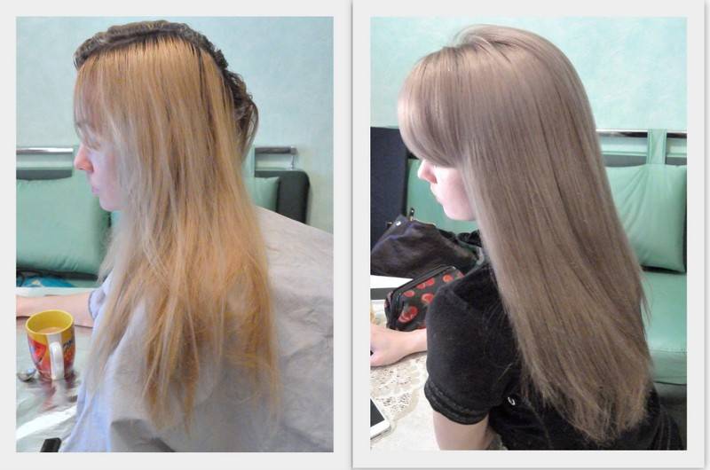 Тонировка на русые волосы до и после фото