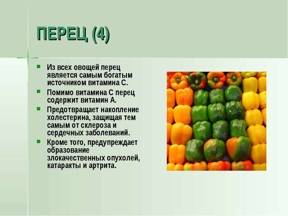 Болгарский перец микроэлементы