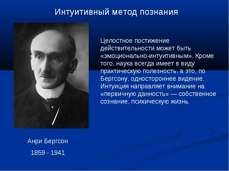 Постижение это. Интуитивный метод познания. Бергсон интуиция. Интуитивное познание. Примеры интуитивного познания.