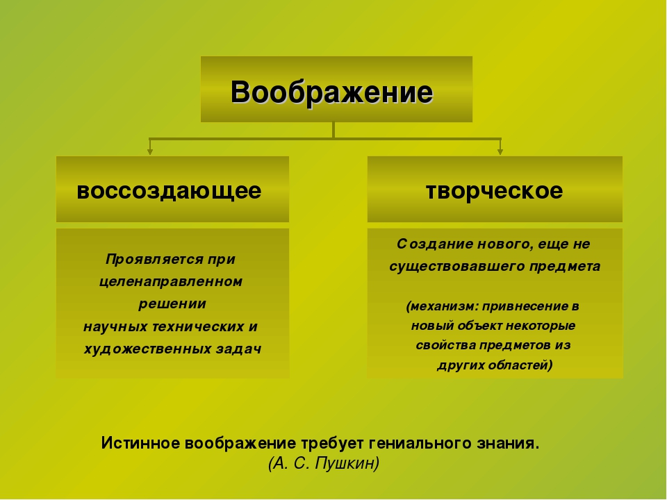 Воссоздающее воображение картинки