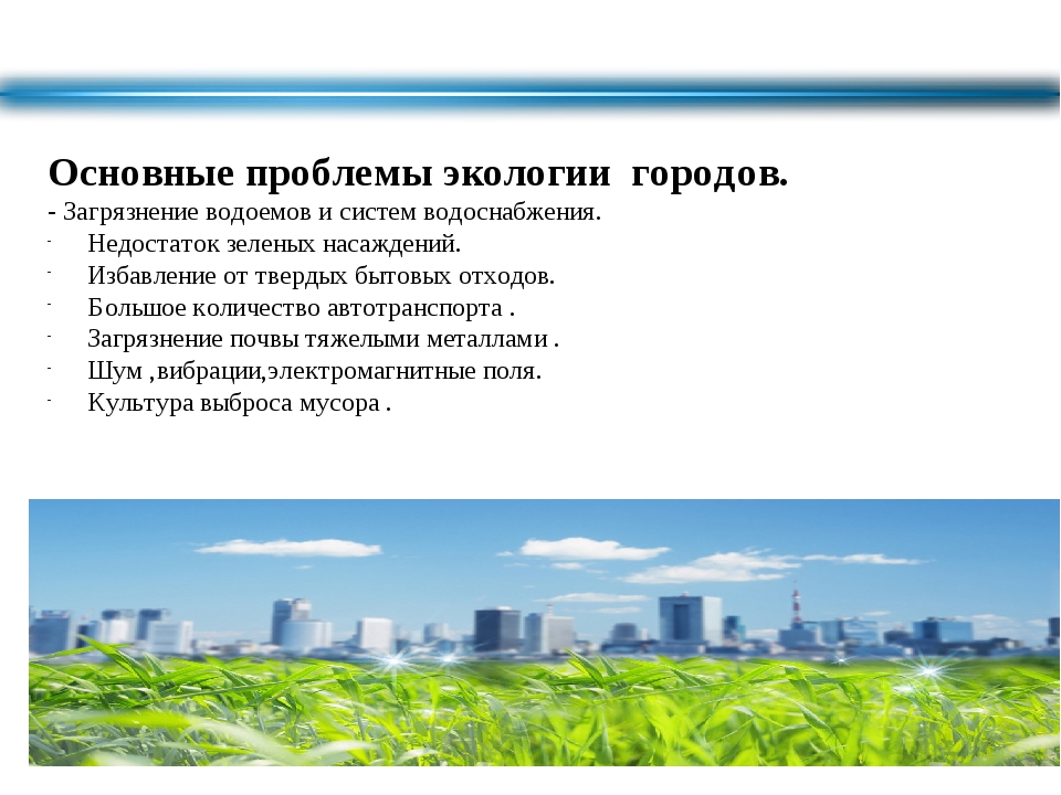 Причины возникновения экологических проблем в городе проект по экологии