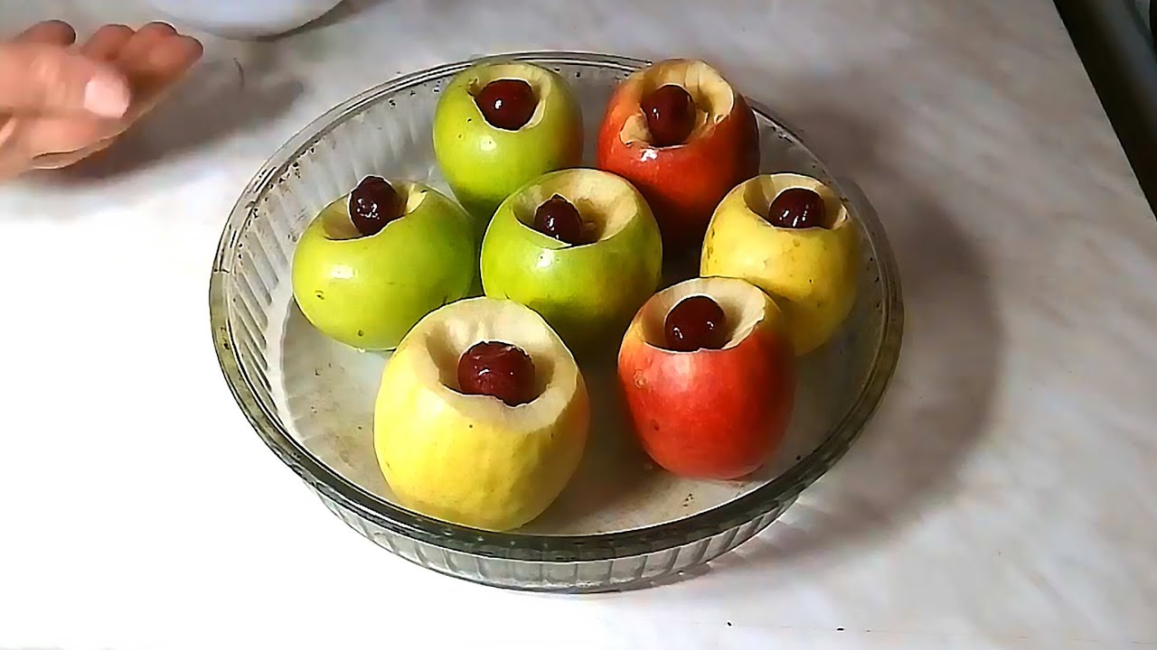 Как сделать яблоко в микроволновке