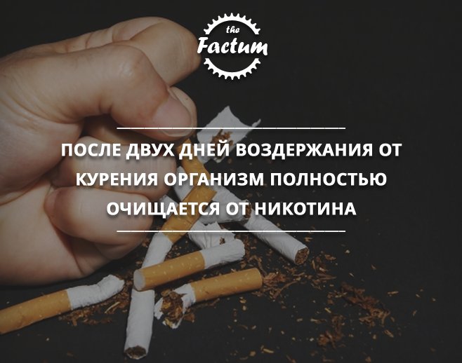 Через сколько выходит полностью никотин из организма